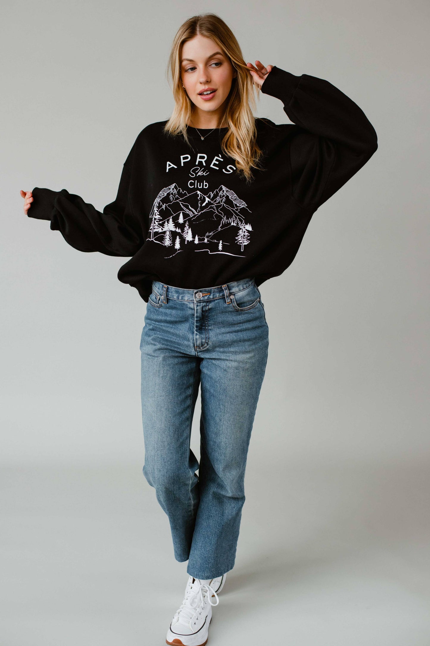 Coziest Cotton Lined Apres Ski Club Sweatshirt