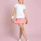 Girls Classic Tennis Pleated Skirt - Plumeria