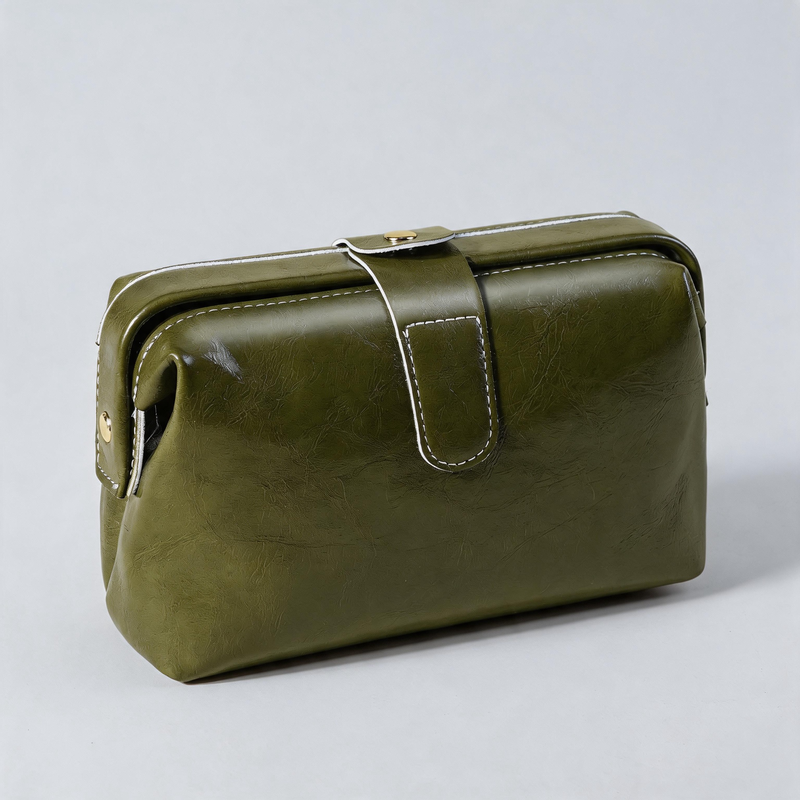 Olive Collapse Cosmetic Storage Bag