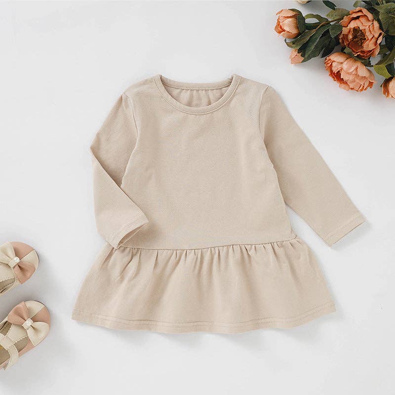 Ruffled Hem Baby Dress Organic Cotton
