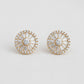 Regal Circular Gemstone Stud Earrings