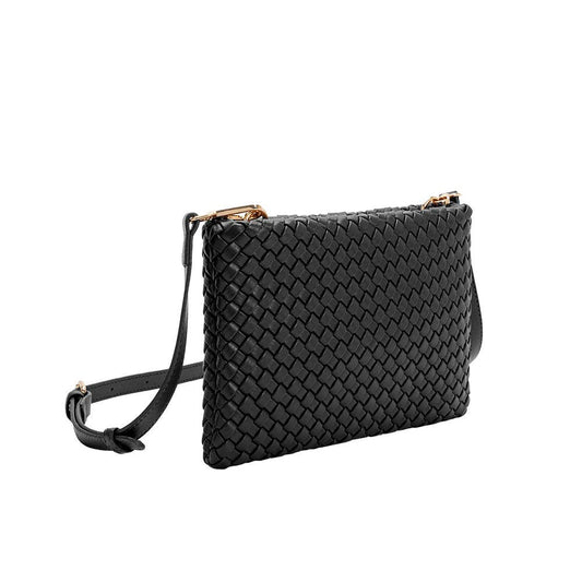 Daisy Black Recycled Vegan Crossbody Bag