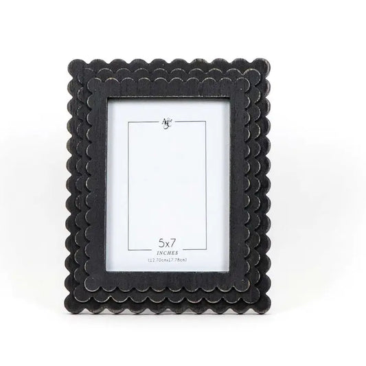 Scalloped Black Picture Frame