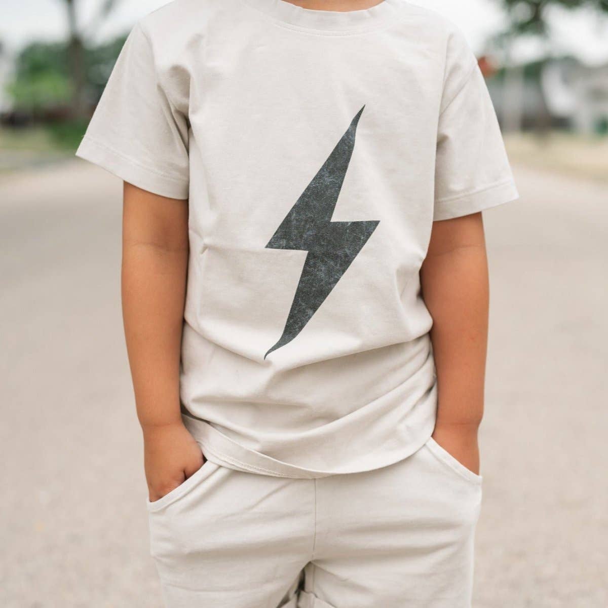 Back To School Greige Acid Wash Spark Tee