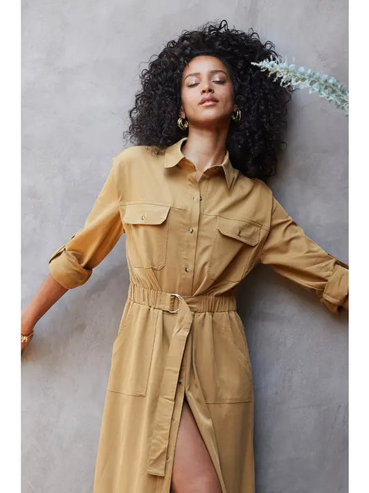 Kayla Utility Button Up Dress