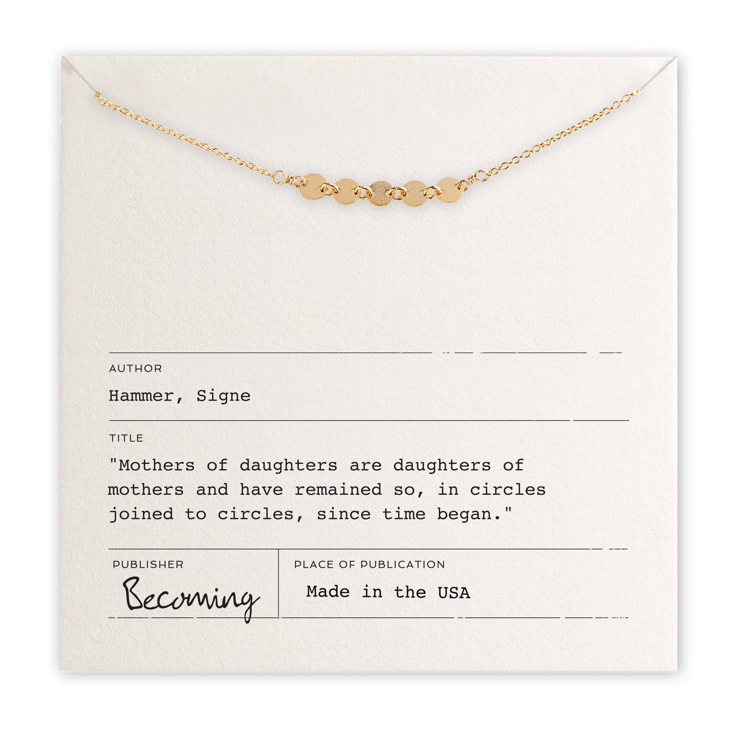 Mothers & Daughters Gold Filled and Silver Necklace