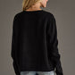 Black & White Knit Soft Game Day Sweater