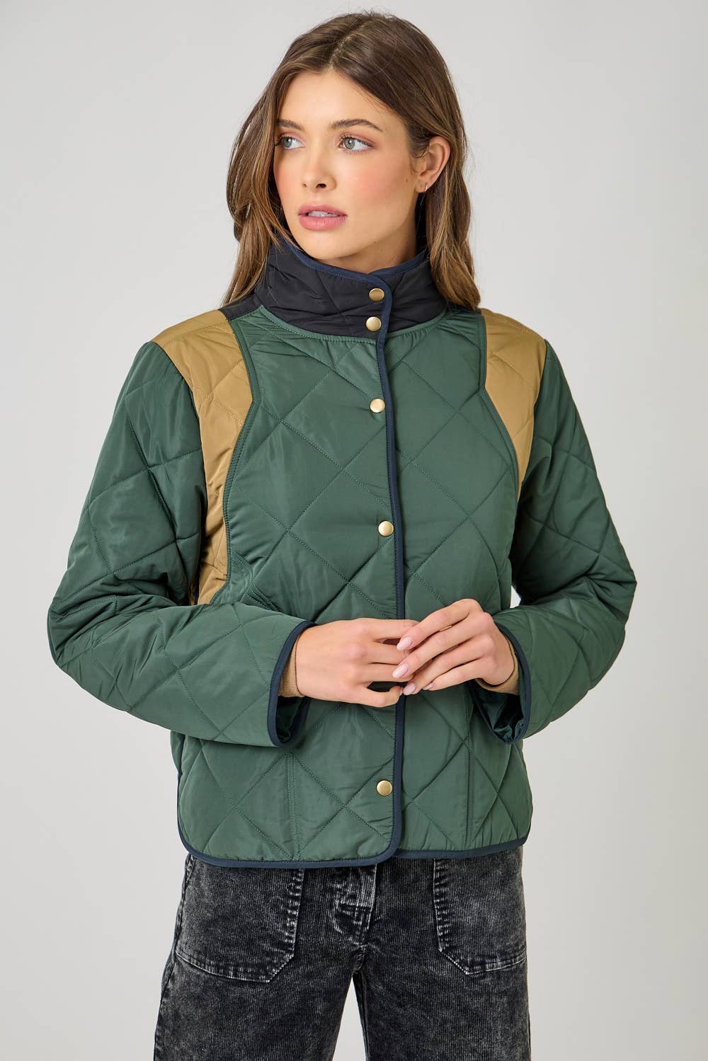 The Perfect Color Blocked Padded Jacket