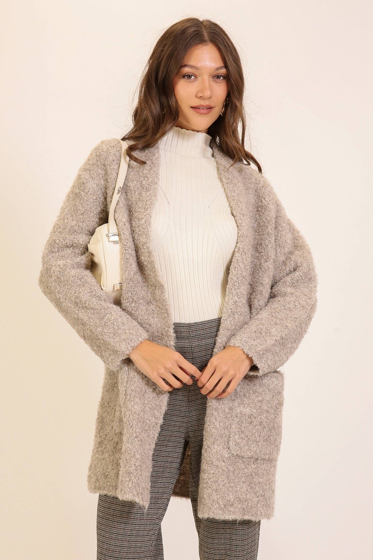 Soft Embrace Textured Open Cardigan