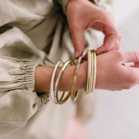 Dangle the Bangle Metallic Gold Mix Bangle 3 Set