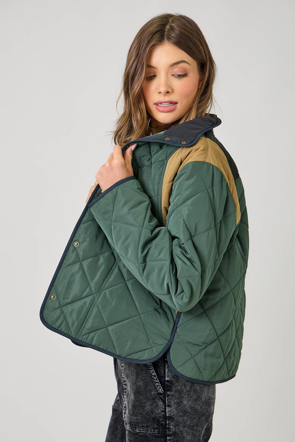 The Perfect Color Blocked Padded Jacket