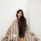 The Wool Stripe Throw - Burnt Umber Stripe