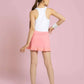 Girls Classic Tennis Pleated Skirt - Plumeria
