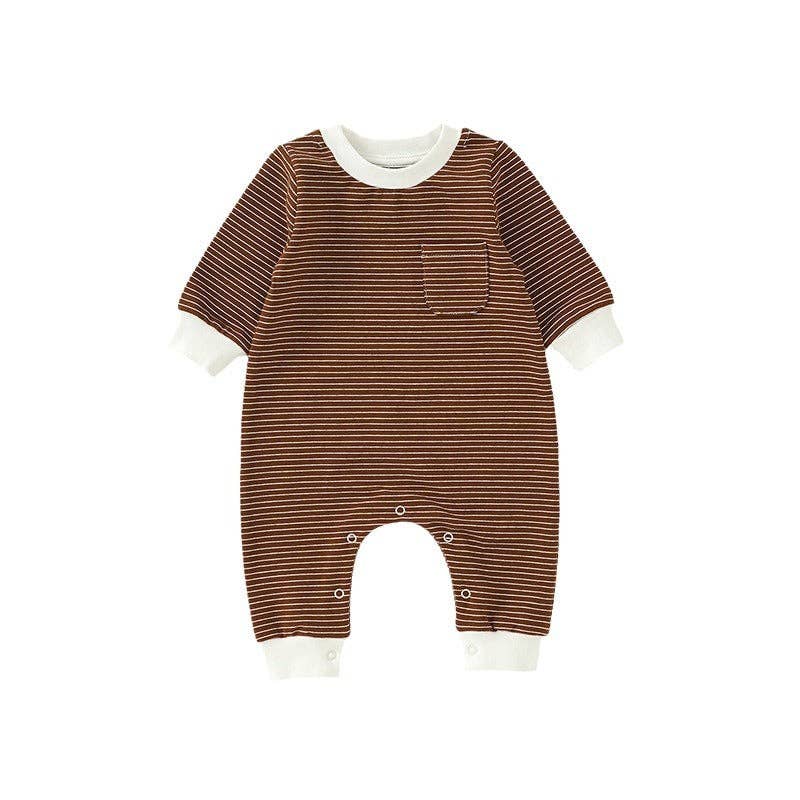 Baby Striped Knitted Romper Soft Organic Cotton Playwear
