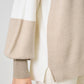 Soft Mock Neck Color Block Sweater