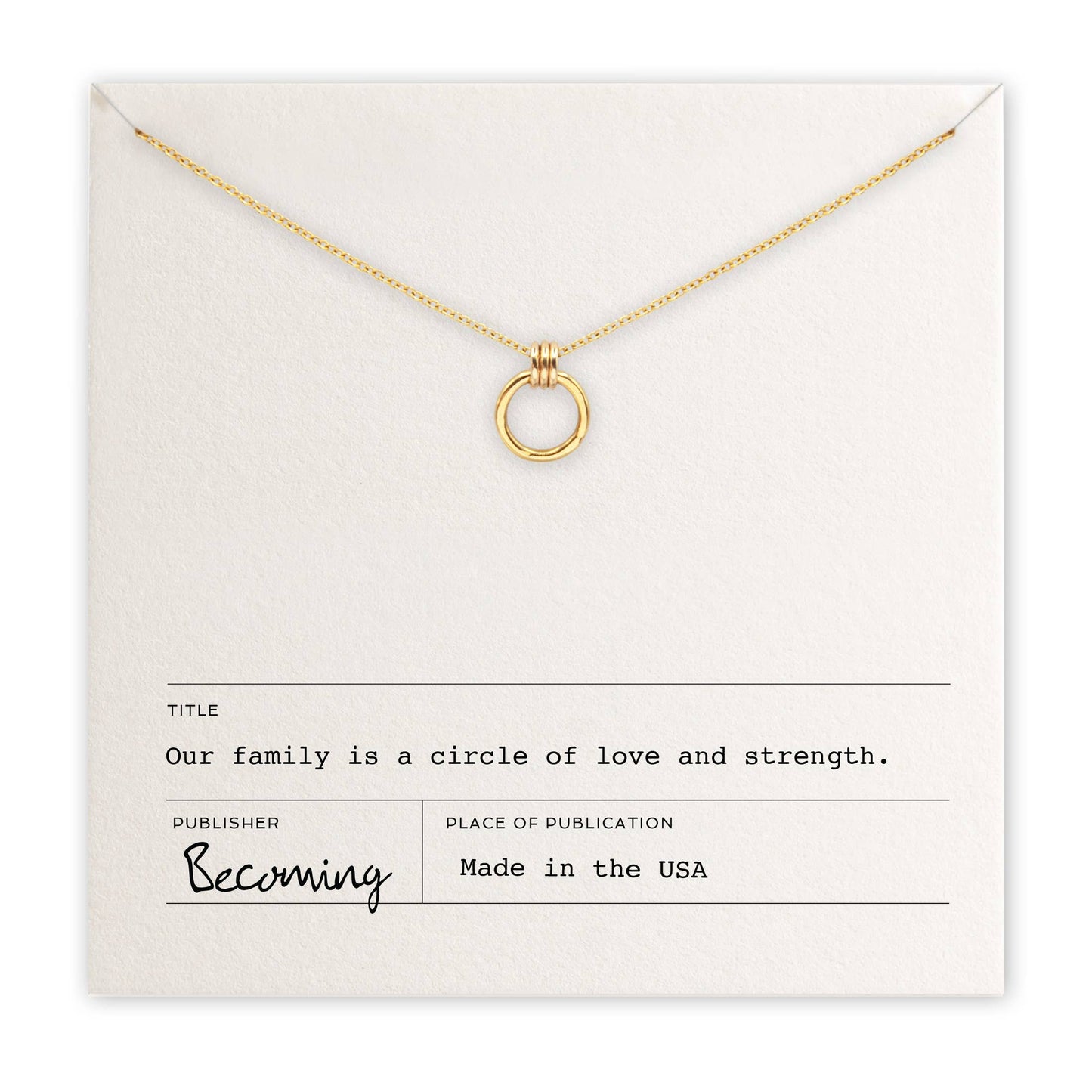 Gold Filled Family Circle Necklace