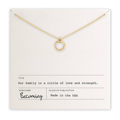 Gold Filled Family Circle Necklace