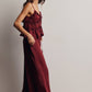 Ruffle Holiday Trim Tie Front Cami Top