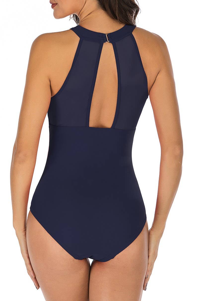 Round Peekaboo Window Women's One Piece Swim