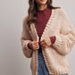 Chunky Knit Heart Back Cardigan - Bestseller