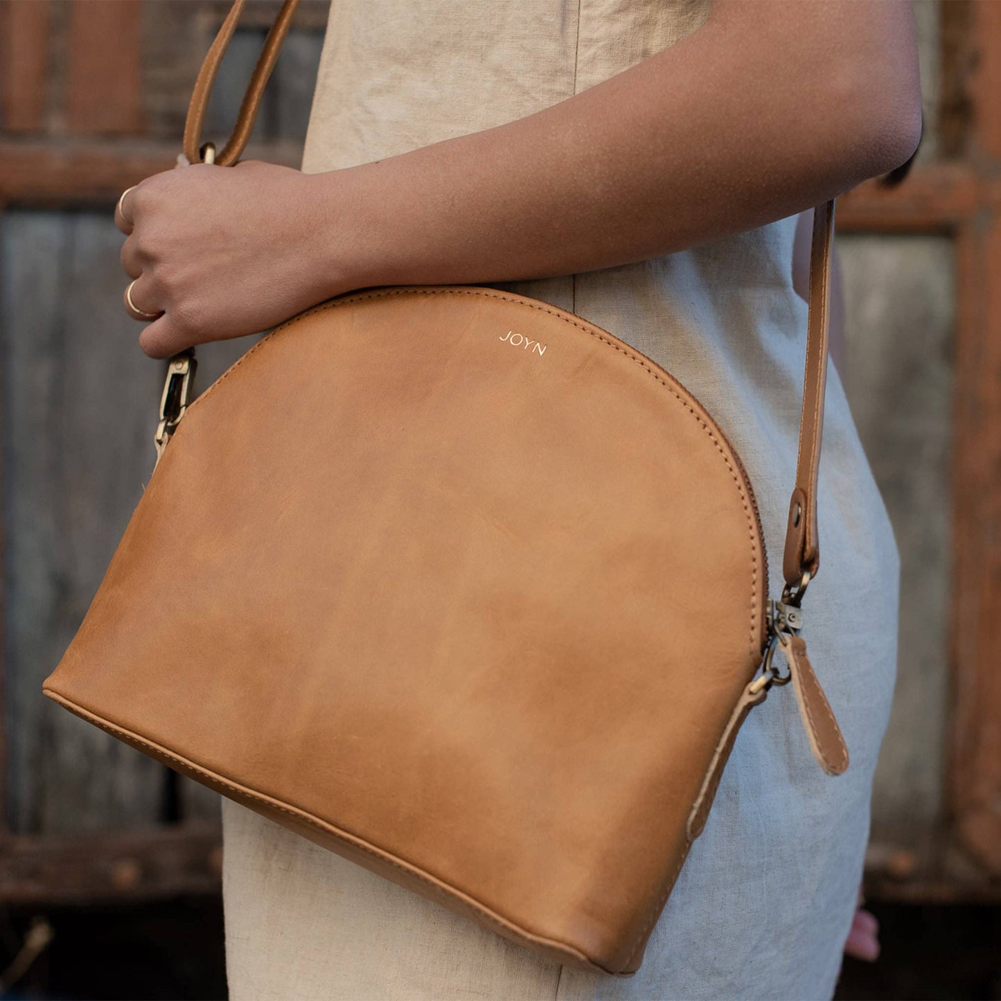 Halfmoon Crossbody Handmade Leather