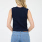 V Neck Cable Knit Sweater Vest