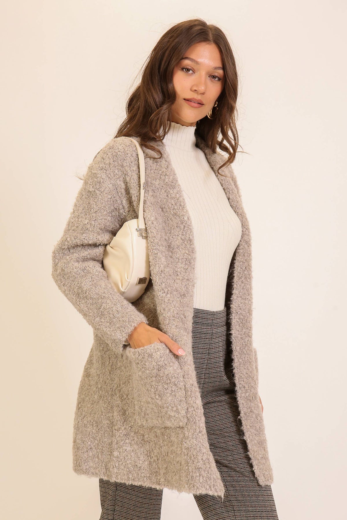 Soft Embrace Textured Open Cardigan