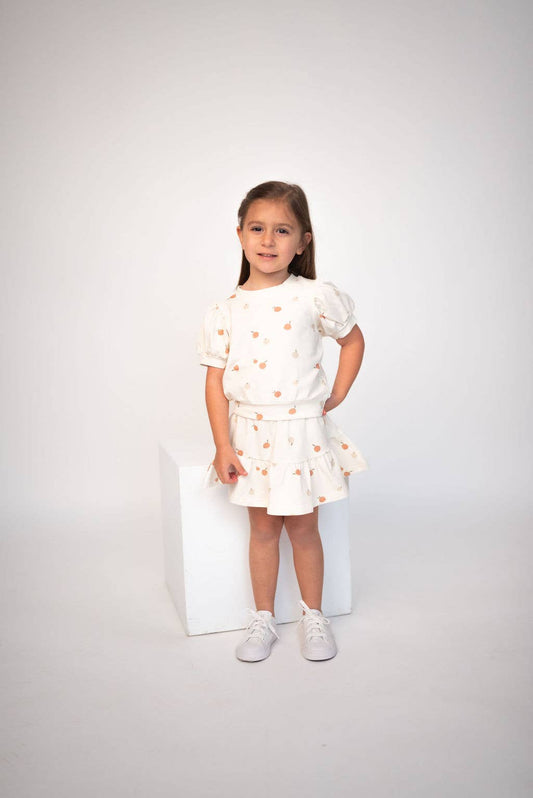 Apple Of My Eye Short Sleeve Whirl & Twirl Skirt Set
