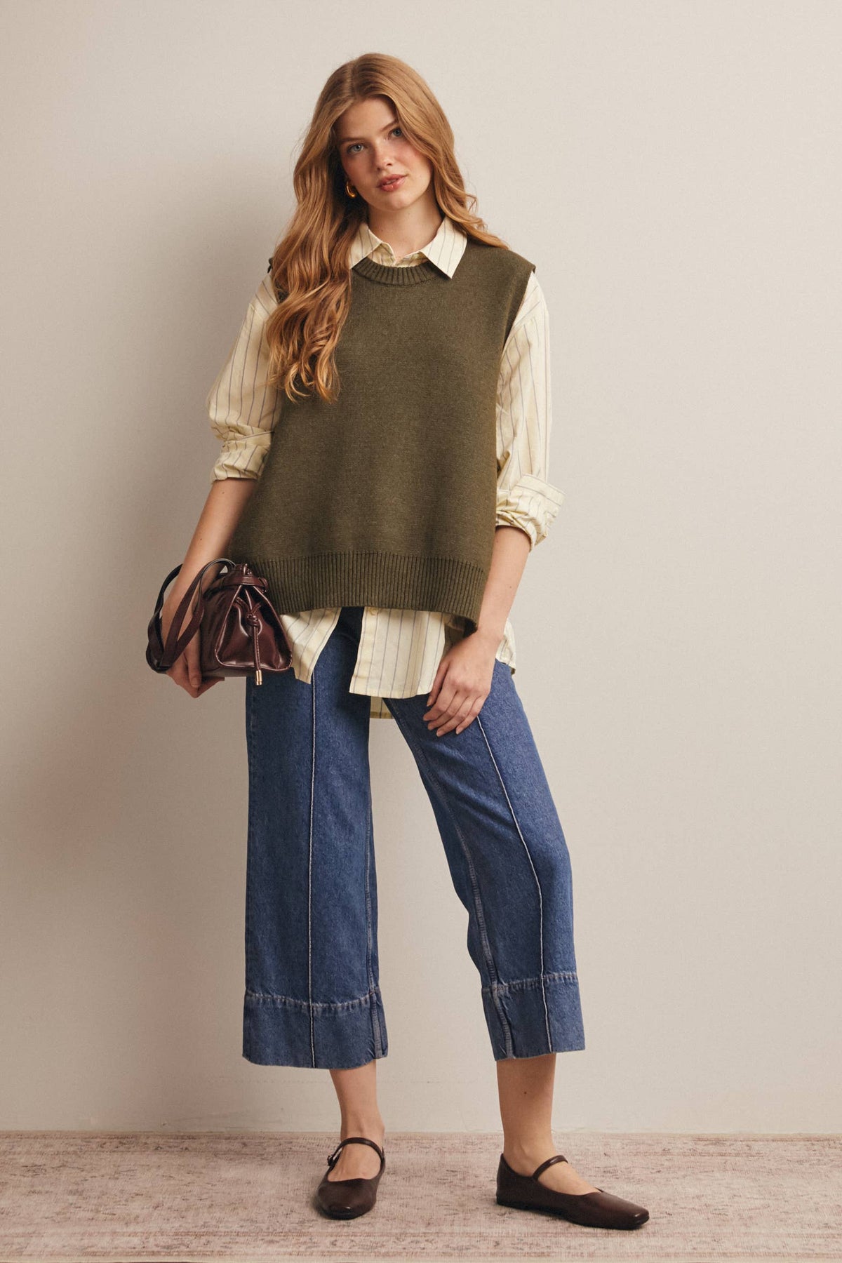 Sweater Side Tie Knit Vest