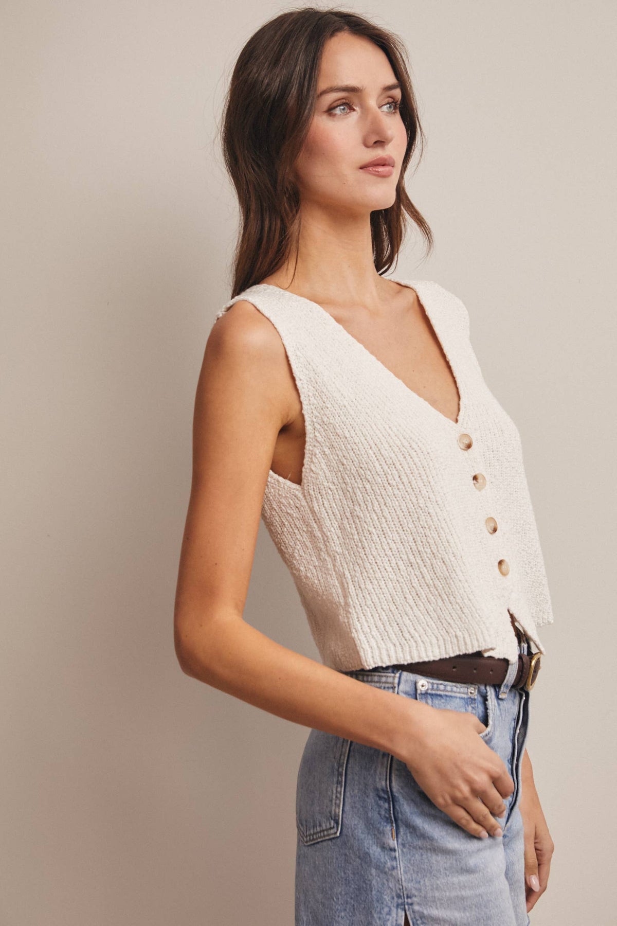Button-Front Knit Vest Year Round Sweater Vest - 20% Off Code WELOVESALES