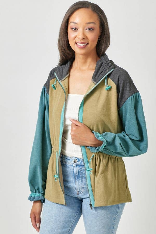 Color Blocked Anorak Jacket - Bestseller