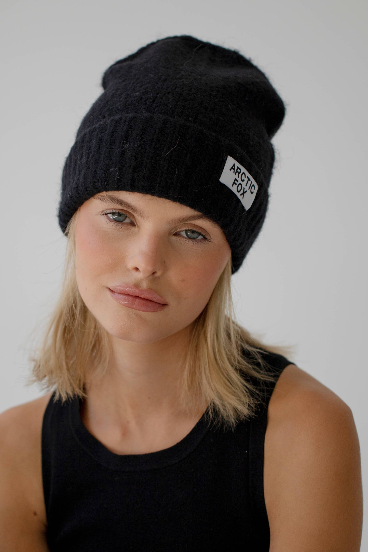 The Mohair Beanie - Midnight Black