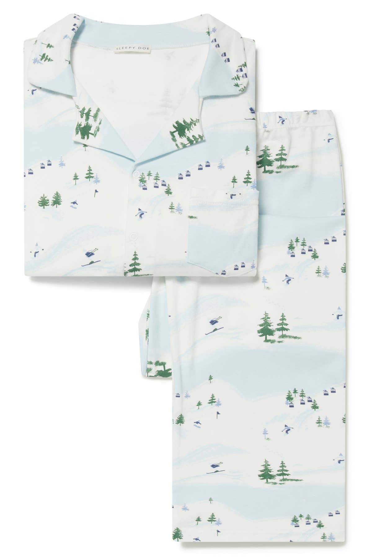 Women's Organic Ski Scene Pajama Set