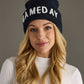 Navy & White Game Day Pom Hat