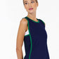 Hazel Tank - Ink/Ivy Color Block Dry Fit Golf Tank