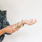 Gold Tile Bangle Set of 3