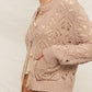 En Creme Eyelet Long Sleeve Sweater Cardigan - Bestseller