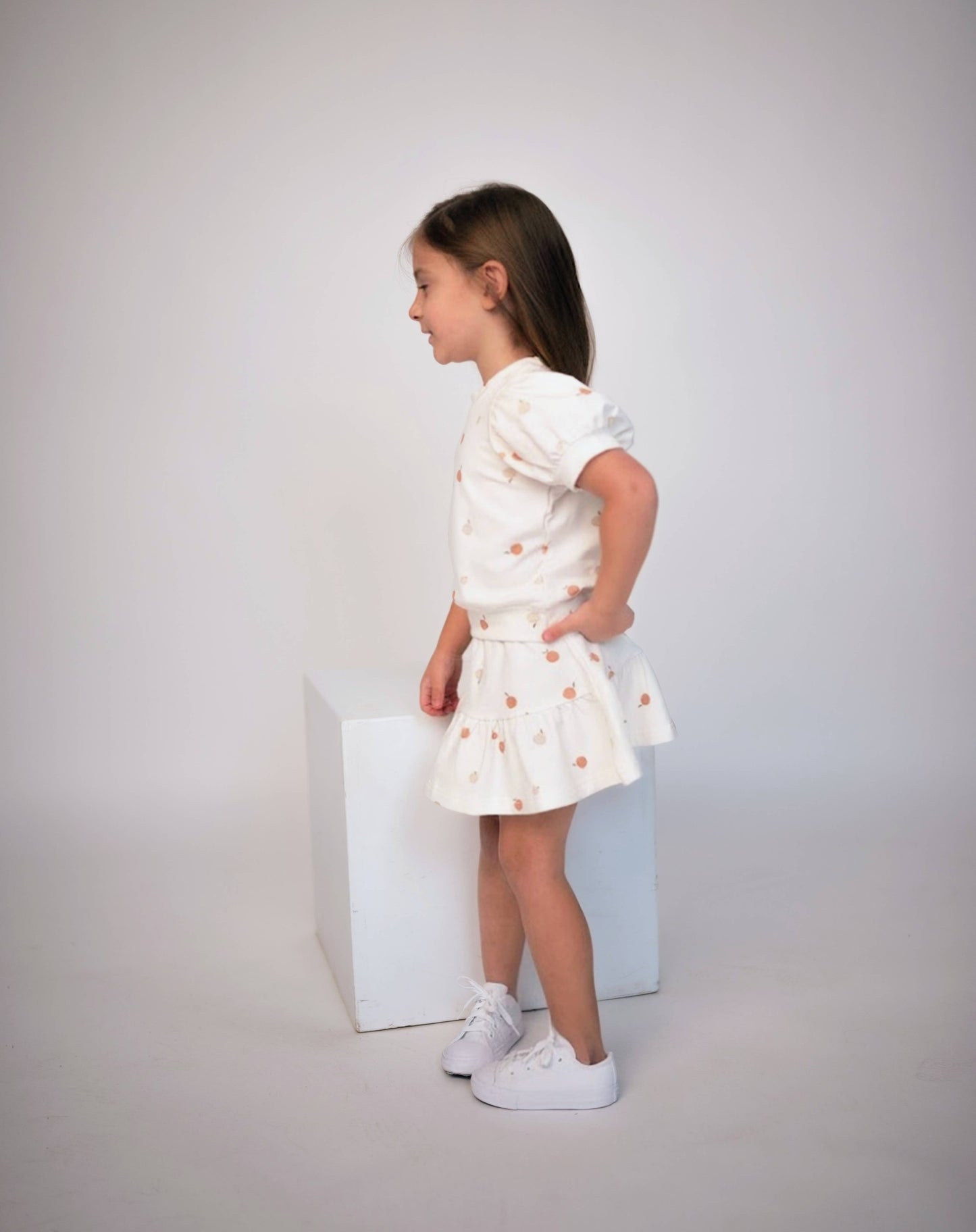 Apple Of My Eye Short Sleeve Whirl & Twirl Skirt Set