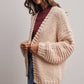 Chunky Knit Heart Back Cardigan - Bestseller