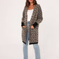 Patchwork Jacquard Open Front Hoodie Cardigan