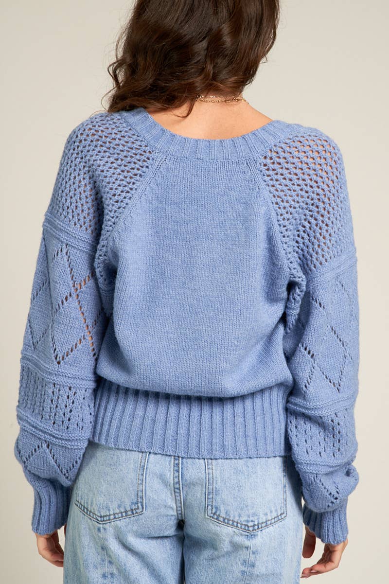 Long Sleeve V Neck Sweater 20% OFF WELOVESALES
