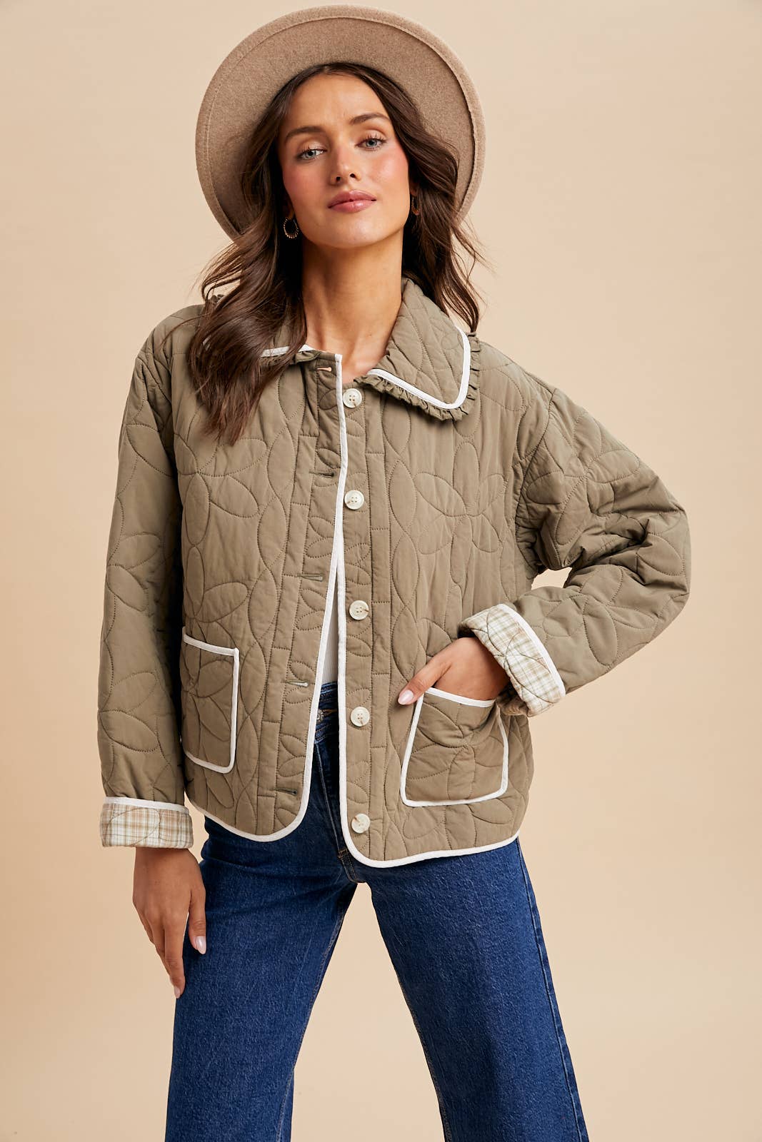 Floral Quilted Spring Coat - 20% Sale CODE WELOVESALES