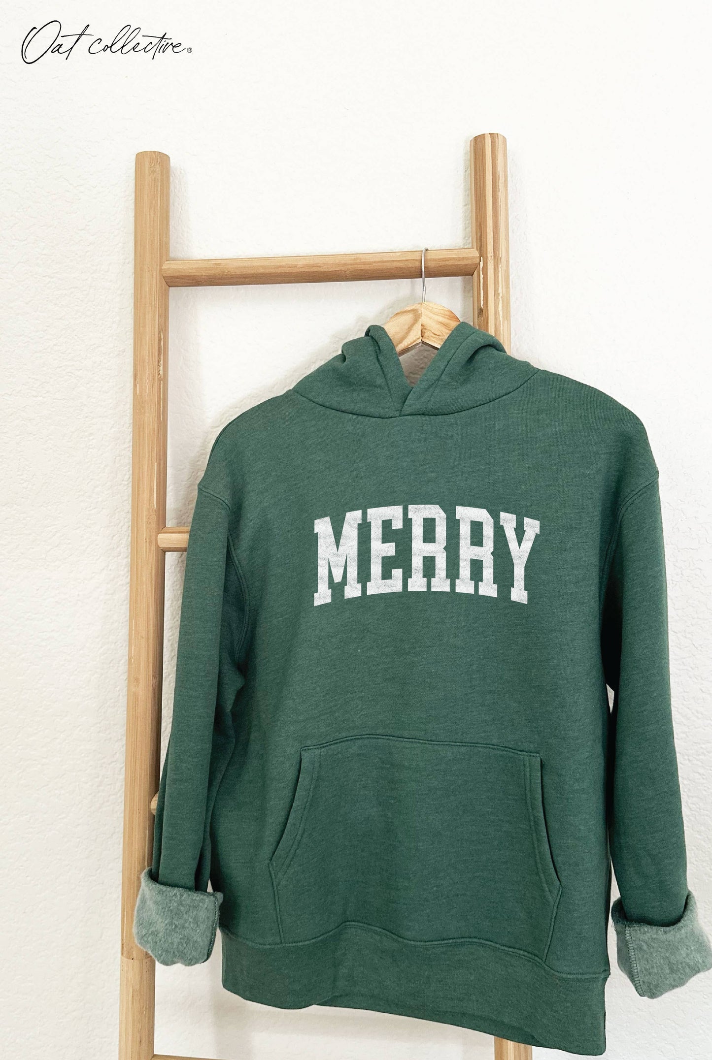 Pre-Shrunk Fleece MERRY Hoodie Pullover Sweatshirt