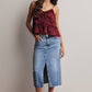 Ruffle Holiday Trim Tie Front Cami Top
