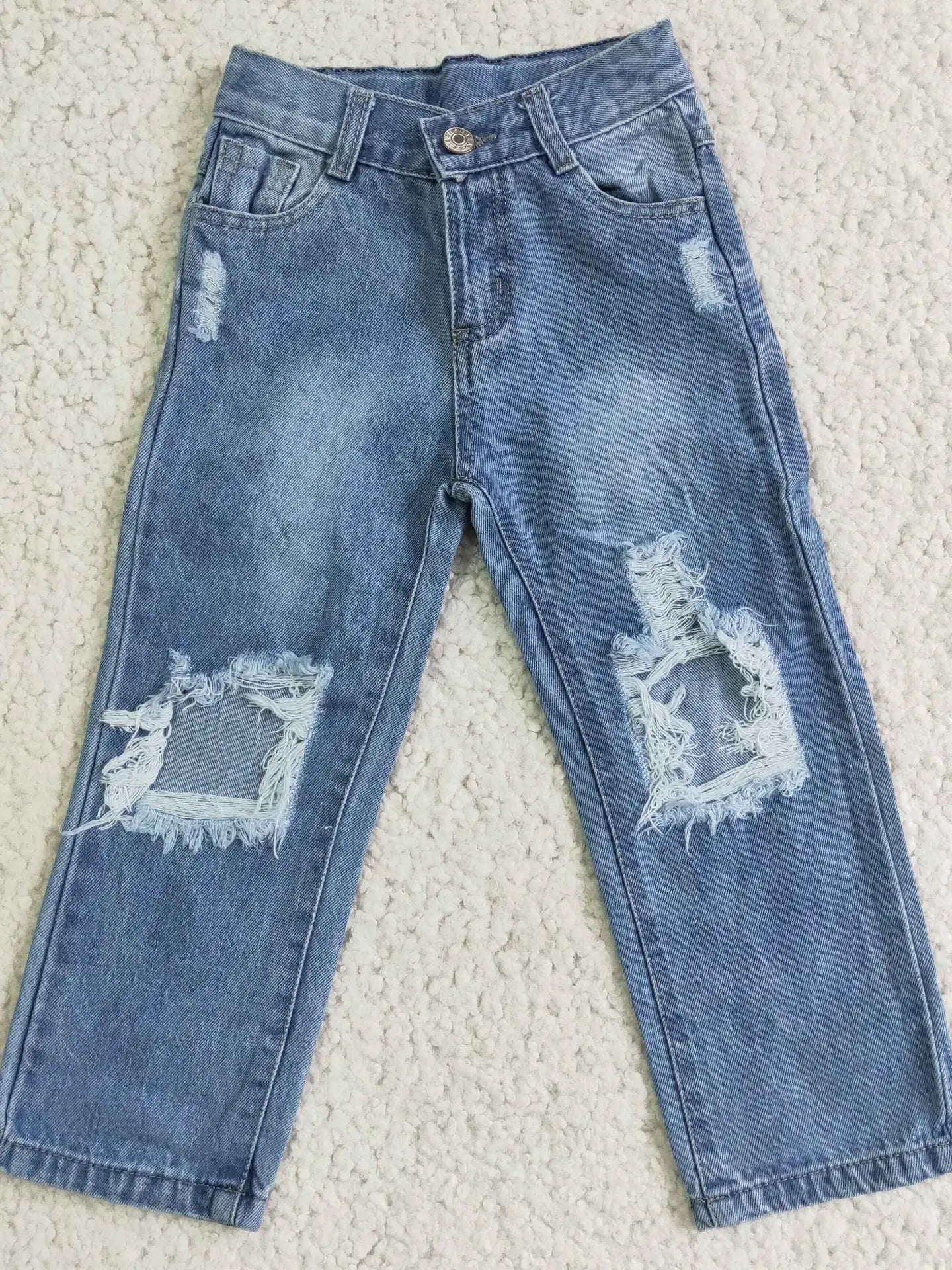 Kids and Tween Summer Hippie Distressed Jeans
