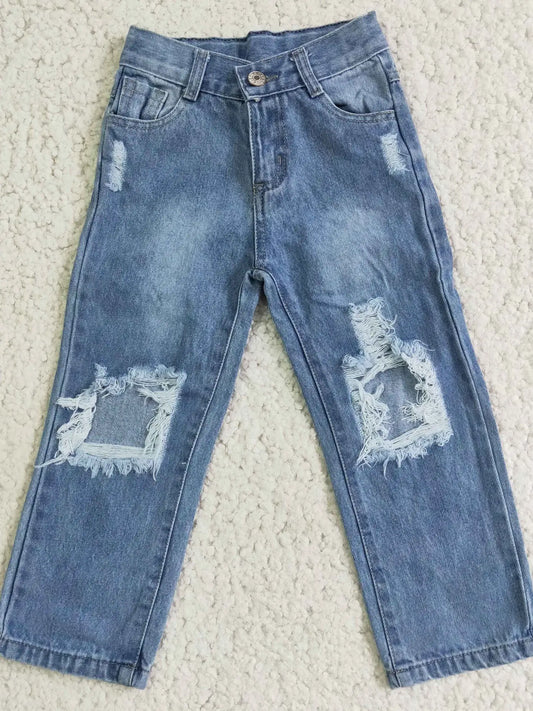 Kids and Tween Summer Hippie Distressed Jeans