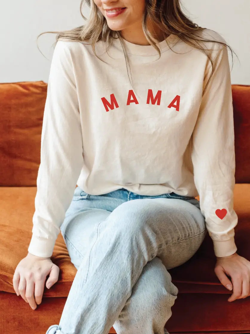 Mama (Heart on Sleeve) Womens Sweats and T's