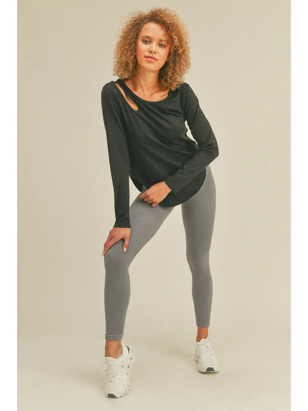 Asym Kim C Cut-Out Long Sleeve