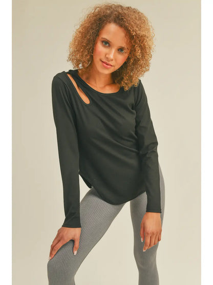 Asym Kim C Cut-Out Long Sleeve