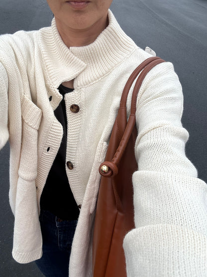 It’s the Collar Button Cardigan